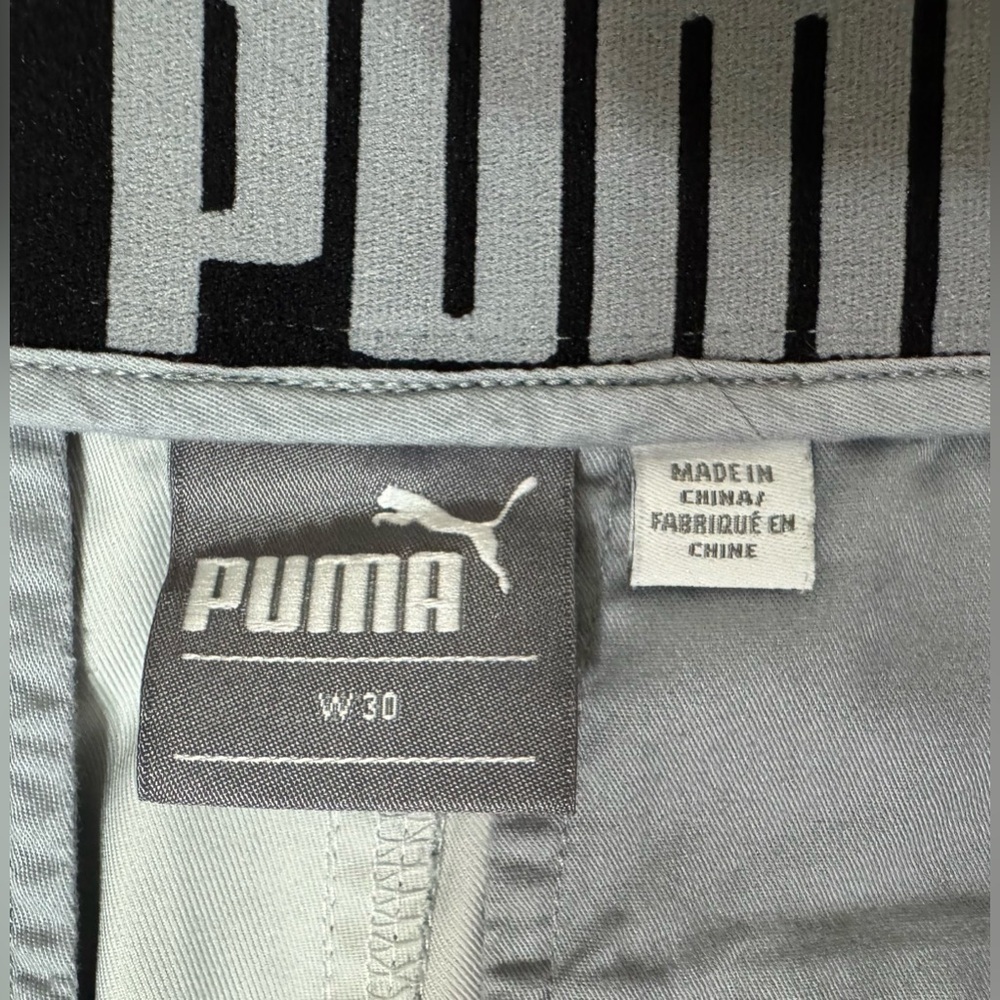 Puma Green Camo Tailored Flagstick Golf Shorts Chino Camouflage Size 30 - Picture 4 of 12